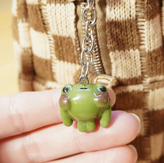 Clay Frog Keychain