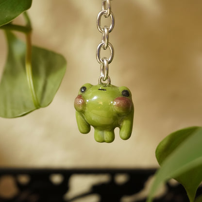Clay Frog Keychain