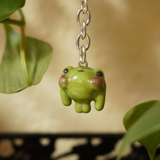 Clay Frog Keychain