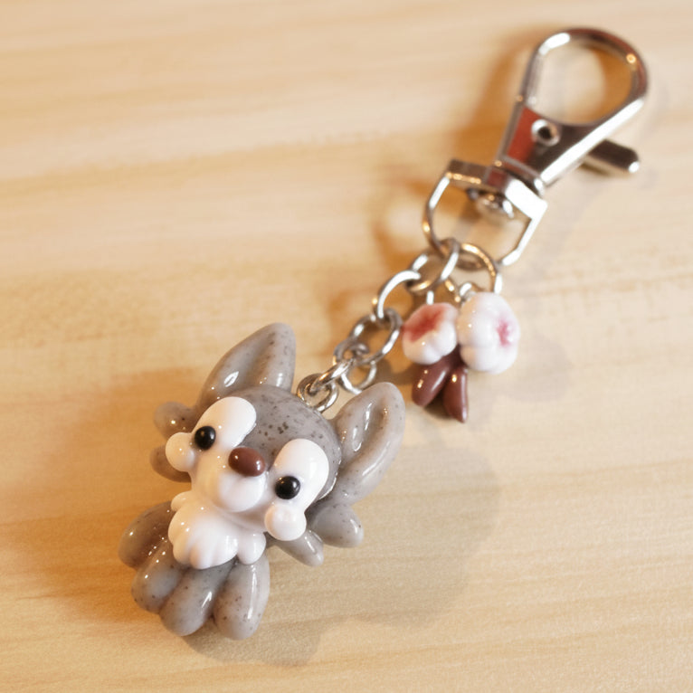 Clay Wolf Keychain