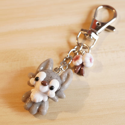 Clay Wolf Keychain