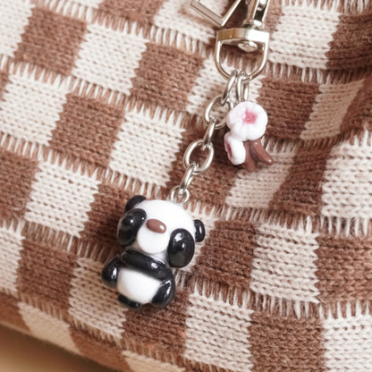Clay Panda Keychain