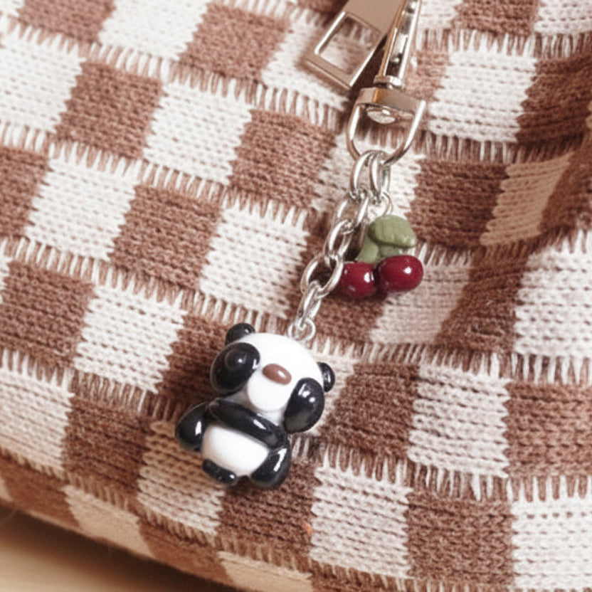 Clay Panda Keychain