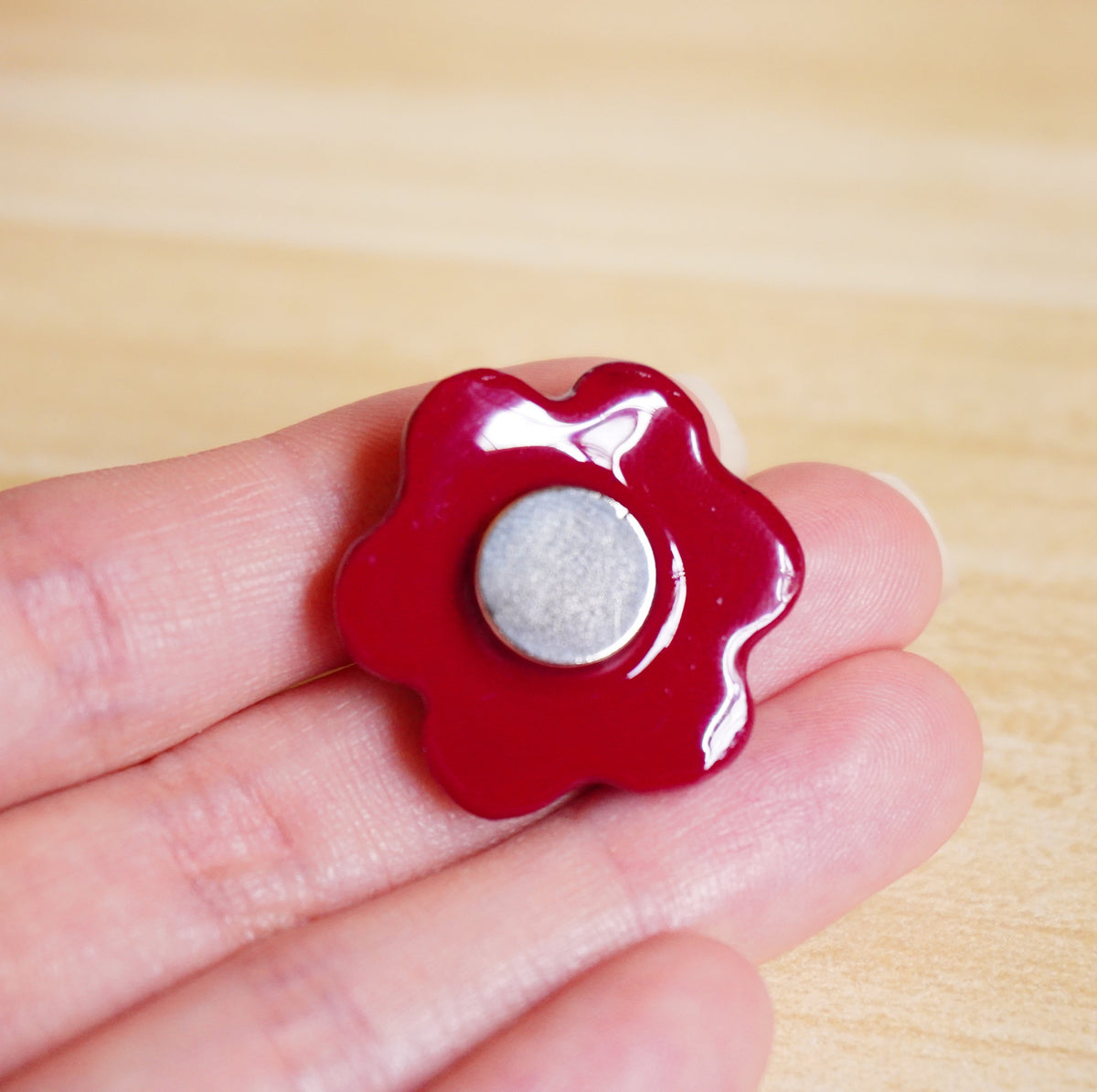 Clay Hibiscus Flower Magnet