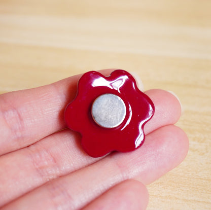 Clay Hibiscus Flower Magnet