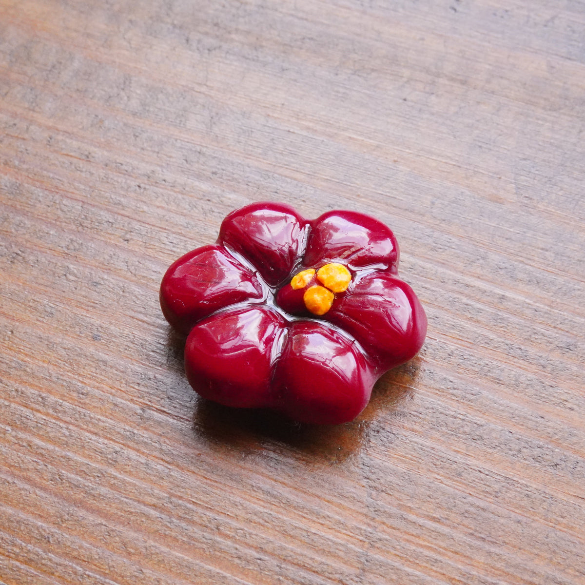 Clay Hibiscus Flower Magnet