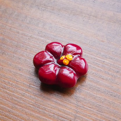 Clay Hibiscus Flower Magnet