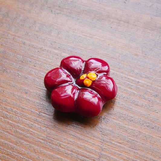 Clay Hibiscus Flower Magnet